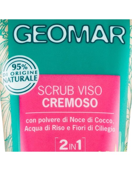 geomar scrub viso cremoso 150ml - 2in1 esfolia e deterge - 95% naturale: tuttocasashop.live: igiene e cura della persona