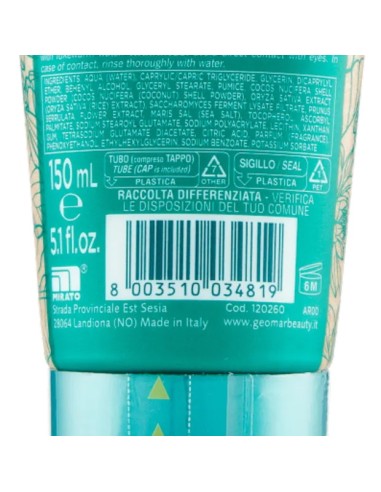geomar scrub viso cremoso 150ml - 2in1 esfolia e deterge - 95% naturale: tuttocasashop.live: igiene e cura della persona