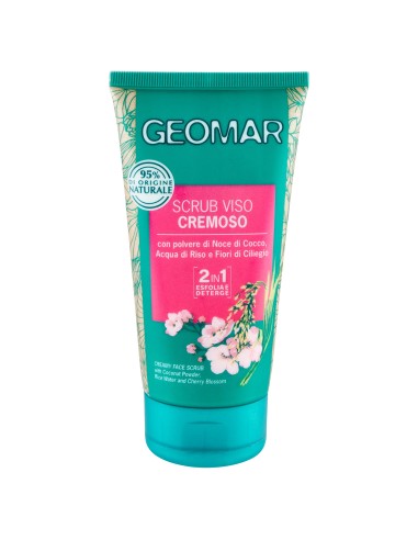 geomar scrub viso cremoso 150ml - 2in1 esfolia e deterge - 95% naturale: tuttocasashop.live: igiene e cura della persona
