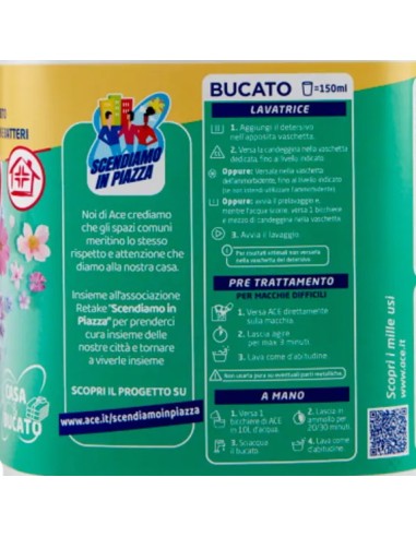 ace candeggina per bucato e casa 3000ml - profumata: tuttocasashop.live: prodotti per bucato e tessuti