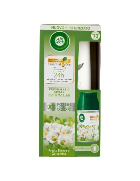 air wick fresh matic diffusore + ricarica - fresia bianca e gelsomino: tuttocasashop.live: pulizia e cura della casa