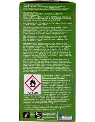 air wick fresh matic diffusore + ricarica - fresia bianca e gelsomino: tuttocasashop.live: pulizia e cura della casa