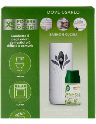 air wick fresh matic diffusore + ricarica - fresia bianca e gelsomino: tuttocasashop.live: pulizia e cura della casa