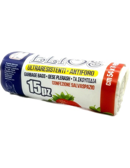 elios netti' 15 sacchi ultraresistenti 28l 52x70cm profumati - fragola: tuttocasashop.live: pulizia e cura della casa