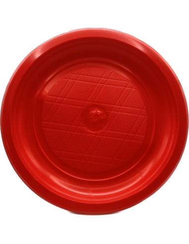 elios 20 piatti in plastica riutilizzabili diametro 21cm - piani - rossi: tuttocasashop.live: carta & monouso