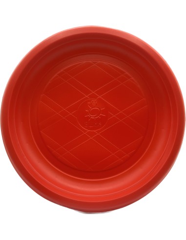 elios 40 piatti monouso in plastica formato dessert - diametro 17cm - rossi: tuttocasashop.live: carta & monouso