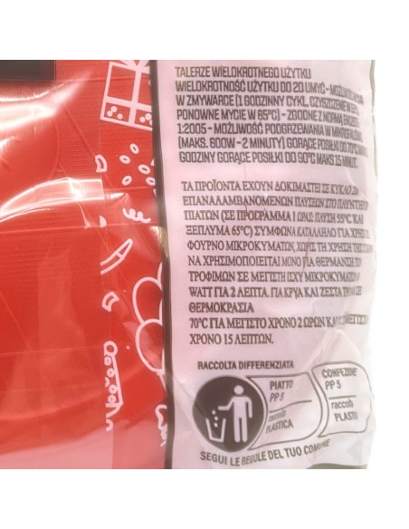 elios 40 piatti monouso in plastica formato dessert - diametro 17cm - rossi: tuttocasashop.live: carta & monouso