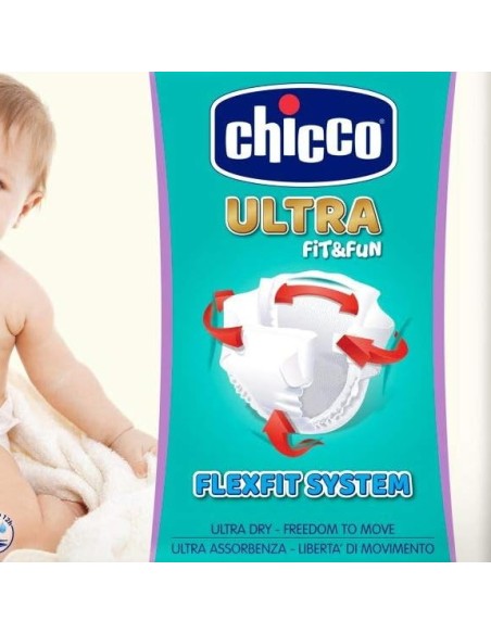 chicco pannolini ultra fit&fun taglia 5 junior 12-25kg - 17 pezzi: tuttocasashop.live: igiene e cura della persona