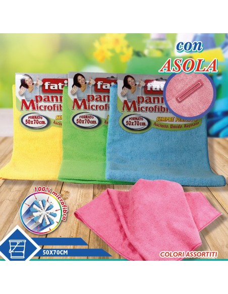 fatigati panno microfibra 100% microfibra - con asola - pavimenti e multiuso: tuttocasashop.live: pulizia e cura della casa