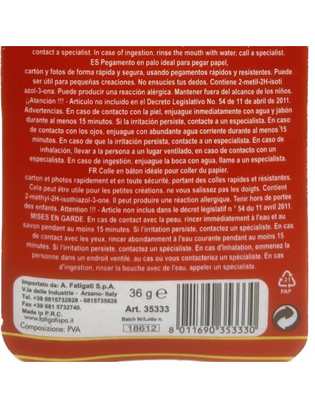 klevex fatigati colla stick multiuso - 36 grammi - per scuola casa ufficio: tuttocasashop.live: altro - bazar