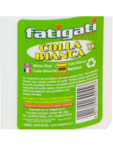 fatigati colla bianca multiuso - 100ml - scuola casa ufficio: tuttocasashop.live: altro - bazar