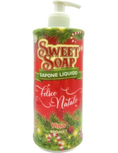 sweet soap sapone liquido - felice natale - 500ml - pino: tuttocasashop.live: igiene e cura della persona