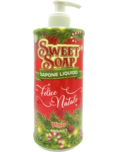 sweet soap sapone liquido - felice natale - 500ml - pino: tuttocasashop.live: igiene e cura della persona