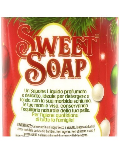 sweet soap sapone liquido - felice natale - 500ml - pino: tuttocasashop.live: igiene e cura della persona