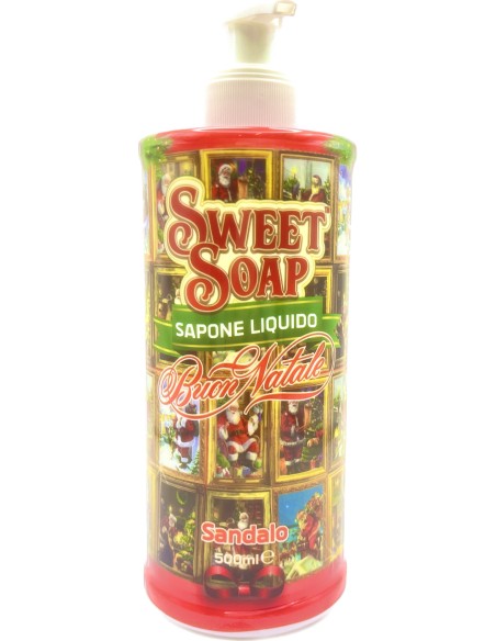 sweet soap sapone liquido - buon natale - 500ml - sandalo: tuttocasashop.live: igiene e cura della persona