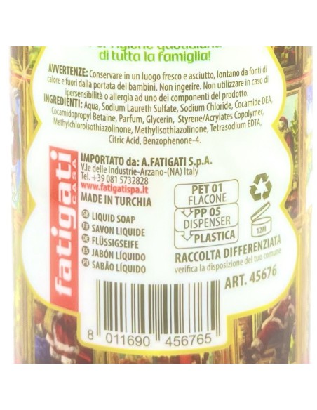 sweet soap sapone liquido - buon natale - 500ml - sandalo: tuttocasashop.live: igiene e cura della persona
