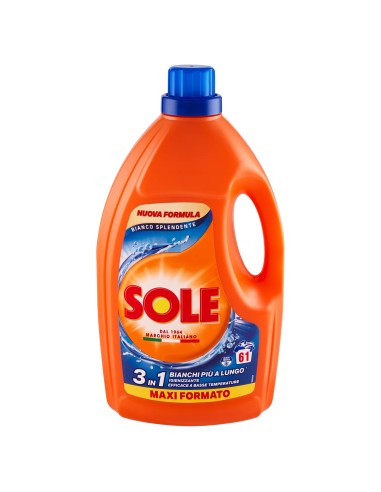 sole deterivo lavatrice liquido 61 lavaggi - 2745ml - bianco splendente: tuttocasashop.live: prodotti per bucato e tessuti