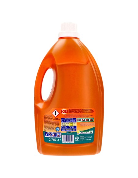 sole deterivo lavatrice liquido 61 lavaggi - 2745ml - igiene e freschezza: tuttocasashop.live: prodotti per bucato e tessuti