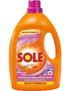 sole deterivo lavatrice liquido 61 lavaggi - 2745ml - potere smacchiante: tuttocasashop.live: prodotti per bucato e tessuti