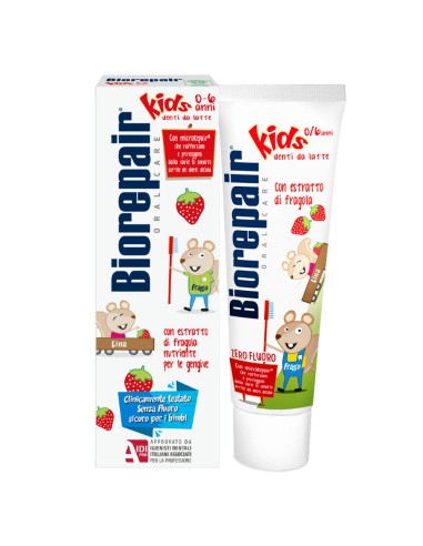 biorepair kids dentifricio per bambini da 0 a 6 anni - 75ml - gusto fragola: tuttocasashop.live: igiene e cura della persona