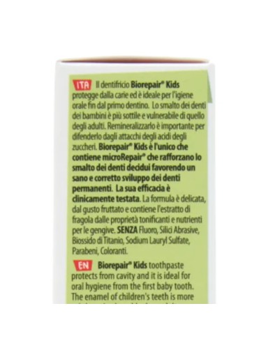 biorepair kids dentifricio per bambini da 0 a 6 anni - 75ml - gusto fragola: tuttocasashop.live: igiene e cura della persona