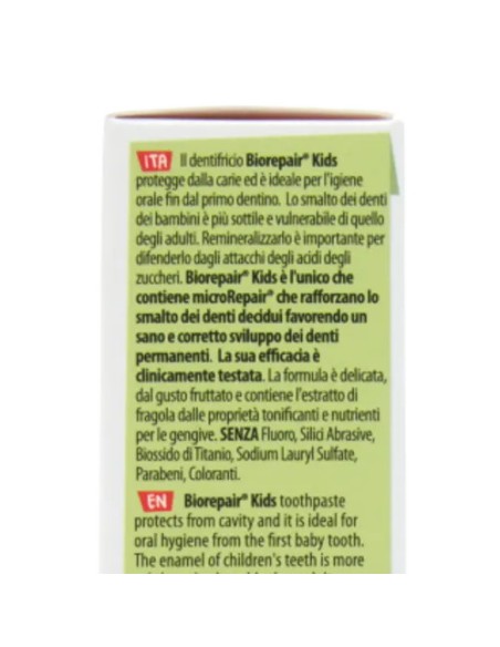 biorepair kids dentifricio per bambini da 0 a 6 anni - 75ml - gusto fragola: tuttocasashop.live: igiene e cura della persona