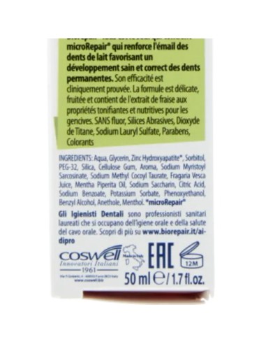biorepair kids dentifricio per bambini da 0 a 6 anni - 75ml - gusto fragola: tuttocasashop.live: igiene e cura della persona
