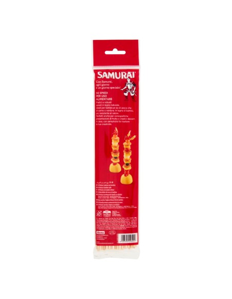 samurai spiedini in legno di bamboo - 25cm - 50 pezzi: tuttocasashop.live: carta & monouso