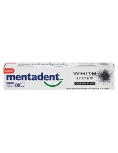 mentadent dentifricio - 75ml - white system - carbone attivo - sbiancante: tuttocasashop.live: igiene e cura della persona