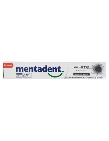 mentadent dentifricio - 75ml - white system - carbone attivo - sbiancante: tuttocasashop.live: igiene e cura della persona
