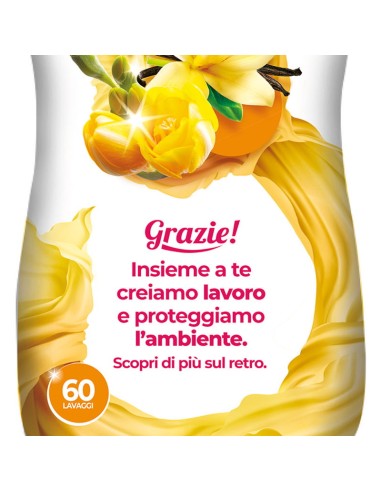 scala ammorbidente per bucato 1500ml - 60 lavaggi - vaniglia e fresia: tuttocasashop.live: prodotti per bucato e tessuti