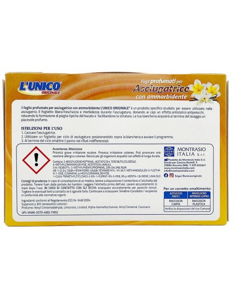 l'unico 20 fogli profumati per asciugatrice con ammorbidente nettare oriente: tuttocasashop.live: prodotti per bucato e tessuti