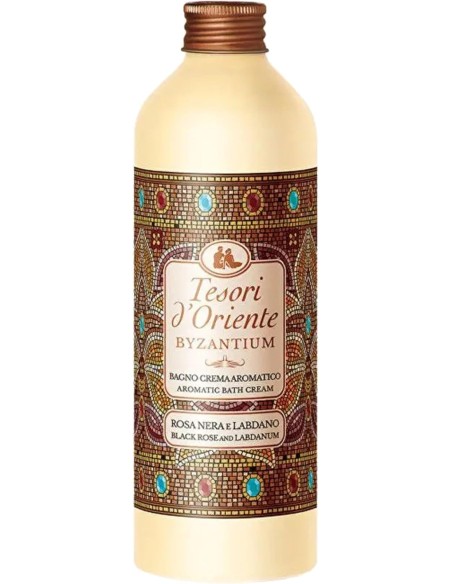 tesori d'oriente bagnoschiuma 500ml - byzantinum - rosa nera e labdano: tuttocasashop.live: igiene e cura della persona