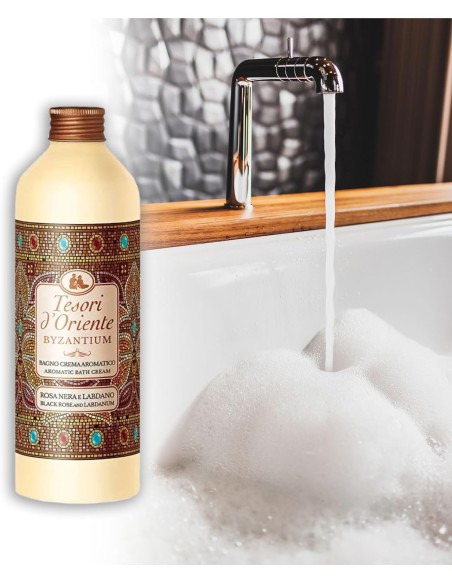 tesori d'oriente bagnoschiuma 500ml - byzantinum - rosa nera e labdano: tuttocasashop.live: igiene e cura della persona