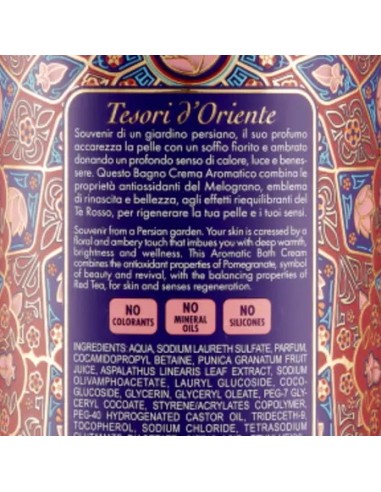 tesori d'oriente bagnoschiuma 500ml - pers. dream - melograno e te' rosso: tuttocasashop.live: igiene e cura della persona