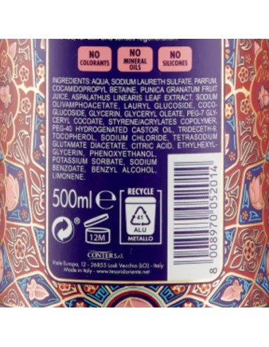 tesori d'oriente bagnoschiuma 500ml - pers. dream - melograno e te' rosso: tuttocasashop.live: igiene e cura della persona