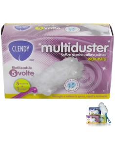 clendy multiduster piumino cattura polvere - 1 manico con 5 ricariche: tuttocasashop.live: pulizia e cura della casa