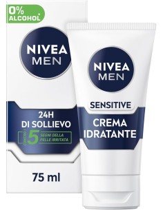 nivea for men crema idratante 75ml - sensitive - 24h di sollievo: tuttocasashop.live: igiene e cura della persona