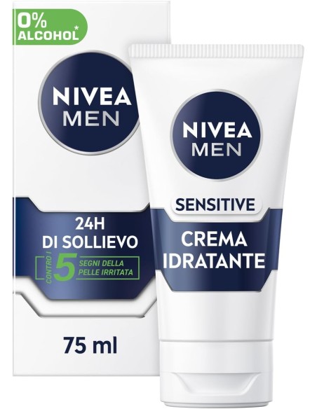 nivea for men crema idratante 75ml - sensitive - 24h di sollievo: tuttocasashop.live: igiene e cura della persona