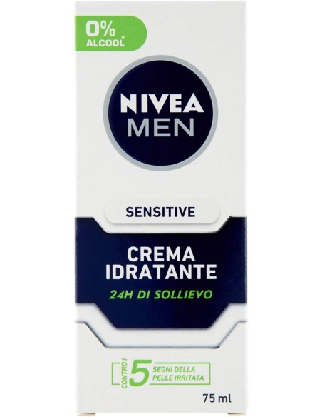 nivea for men crema idratante 75ml - sensitive - 24h di sollievo: tuttocasashop.live: igiene e cura della persona