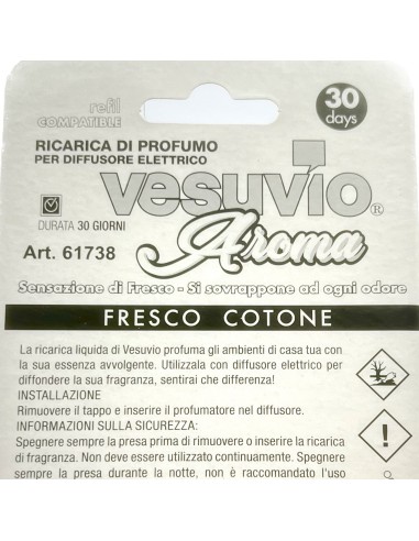 vesuvio ricarica deodorante elettrico compatibile ambipur freschezza cotone: tuttocasashop.live: pulizia e cura della casa
