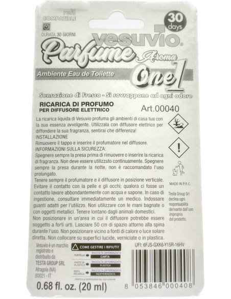 vesuvio ricarica deodorante elettrico compatibile ambipur - one 1: tuttocasashop.live: pulizia e cura della casa