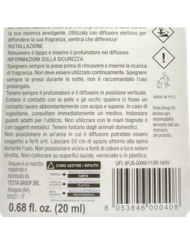 vesuvio ricarica deodorante elettrico compatibile ambipur - one 1: tuttocasashop.live: pulizia e cura della casa