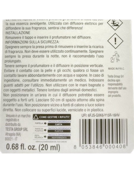 vesuvio ricarica deodorante elettrico compatibile ambipur - one 1: tuttocasashop.live: pulizia e cura della casa