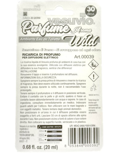vesuvio ricarica deodorante elettrico compatibile ambipur - wild: tuttocasashop.live: pulizia e cura della casa