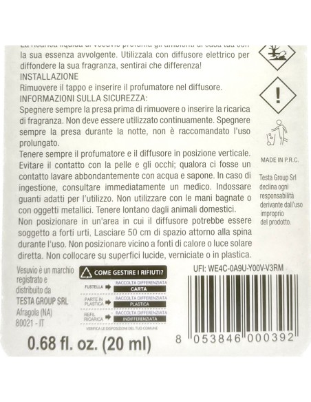 vesuvio ricarica deodorante elettrico compatibile ambipur - wild: tuttocasashop.live: pulizia e cura della casa