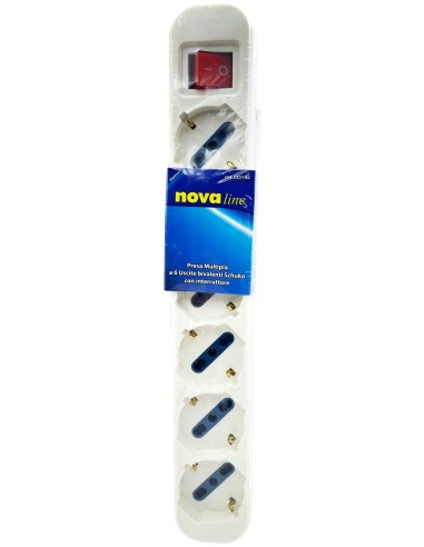 multipresa 6 posti universali con interruttore - cavo 1.5m - spina 16a: tuttocasashop.live: altro - bazar
