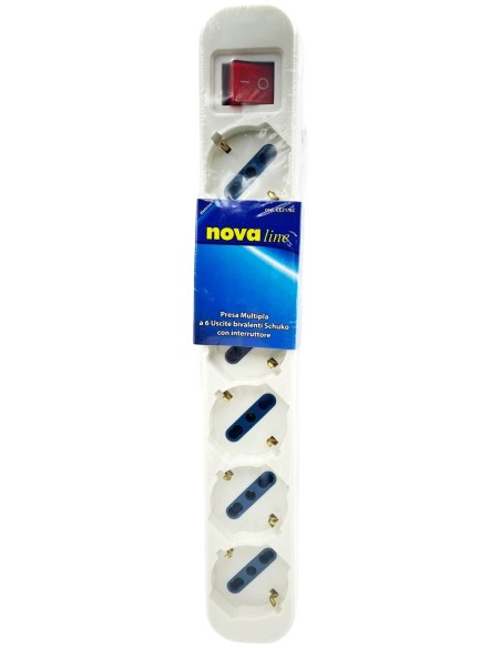 multipresa 6 posti universali con interruttore - cavo 1.5m - spina 16a: tuttocasashop.live: altro - bazar