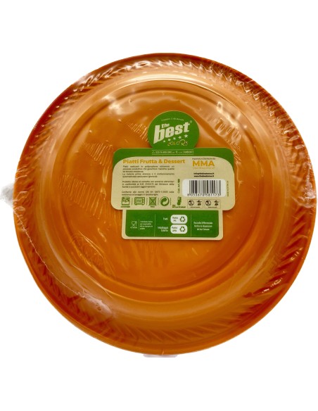 the best 25 piatti plastica riutilizzabili - dessert diametro 17cm - arancio: tuttocasashop.live: carta & monouso