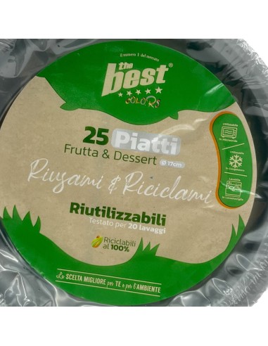 the best 25 piatti plastica riutilizzabili - dessert diametro 17cm - argento: tuttocasashop.live: carta & monouso